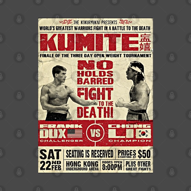 Bloodsport Poster Kumite Frank Dux vs Chong Li by Alema Art