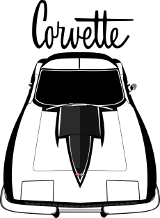 Corvette C2 - Black line Magnet