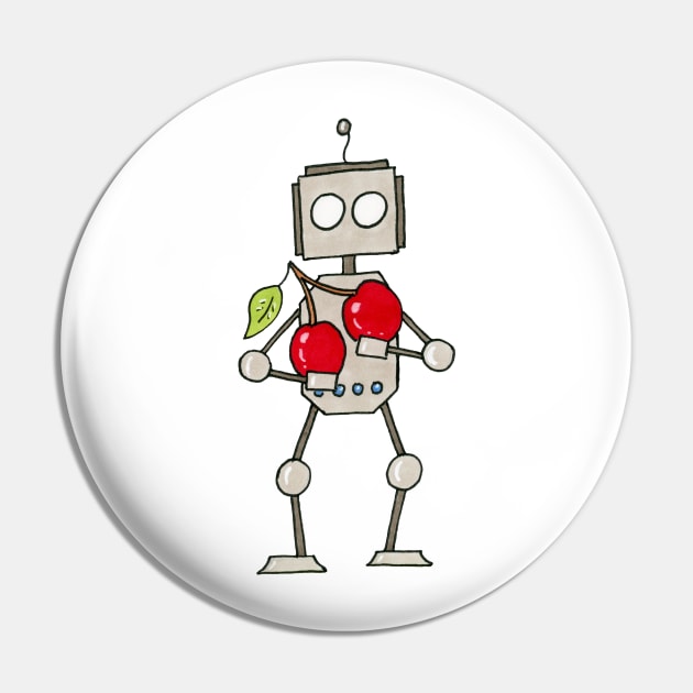 Cherry Bot Pin by CuteBotss