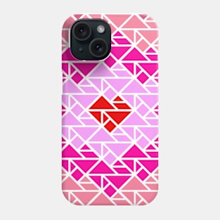 Heart Tangram Pattern Phone Case