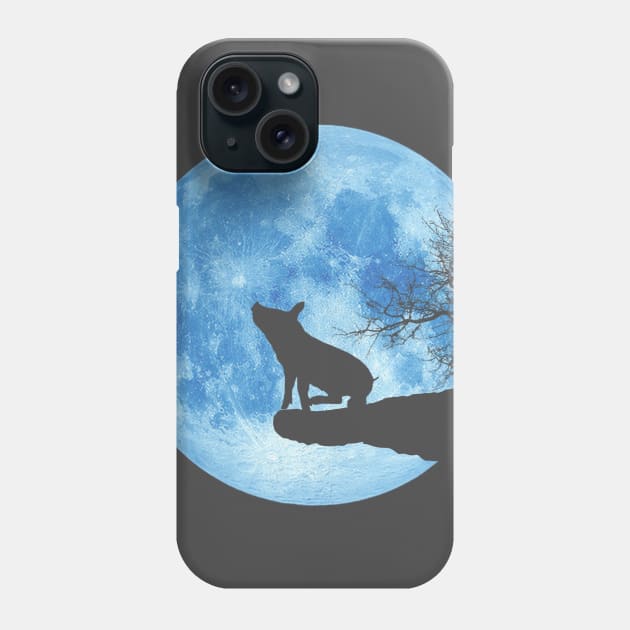 Pig Wolf Under the Moon. Phone Case by tonydale