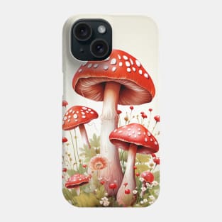 Cute Little Red Toadstool Mushrooms Graphic Phone Case