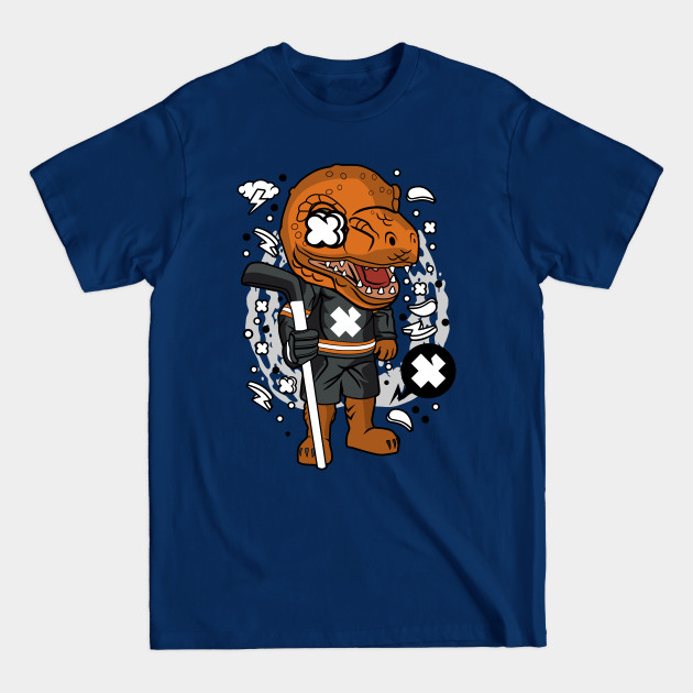 Discover dino hockey illustration - Dino Hockey Illustration - T-Shirt