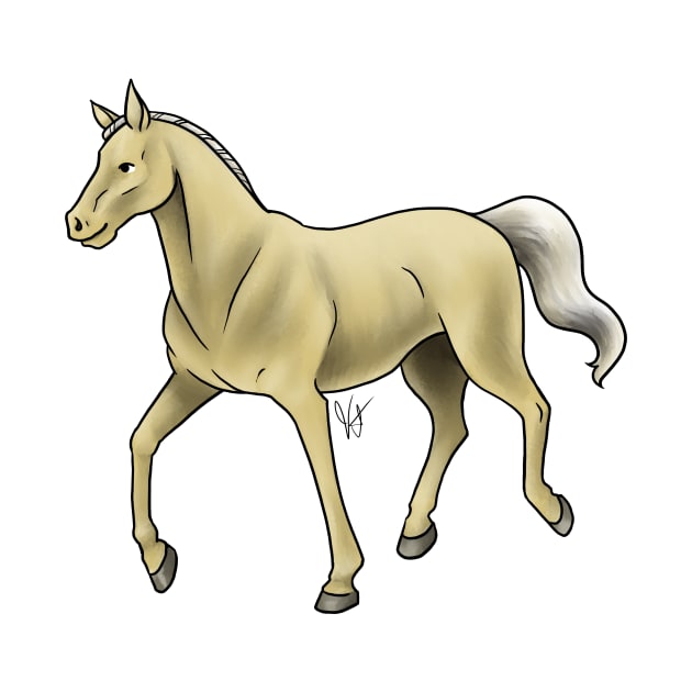 Horse - Thoroughbred - Palomino by Jen's Dogs Custom Gifts and Designs