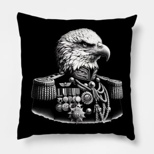 Majestic Eagle Wearing A Victorian-Era Admiral Uniform Pillow
