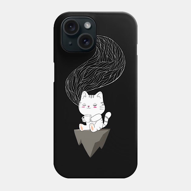 Cat loves tea Phone Case by MasutaroOracle