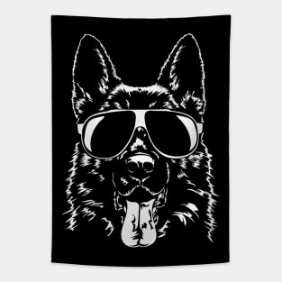 German Shepherd sunglasses cool dog Tapestry