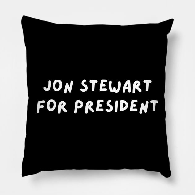 Jon Stewart for President | The Daily Show Gear Pillow by blueduckstuff