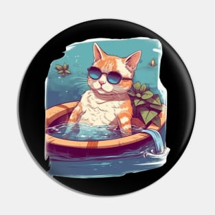 Cat enjoying summer Pin