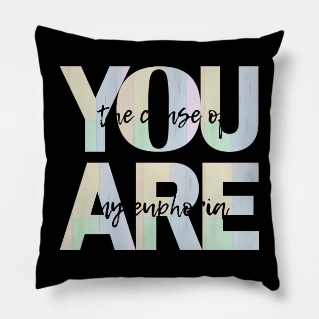 You are the cause of my euphoria pastel colors Pillow by Anna-Kik