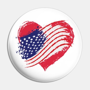 Patriotic USA flag Pin