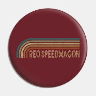 REO Speedwagon Retro Stripes Pin