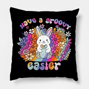 Have a groovy easter a fun easter day design Pillow