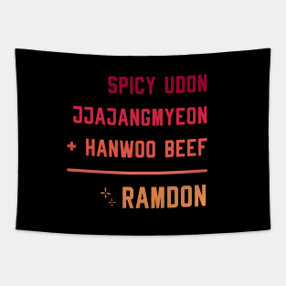 Spicy Udon Jjajangmyeon Hanwoo Beef Ramdon Parasite Tapestry