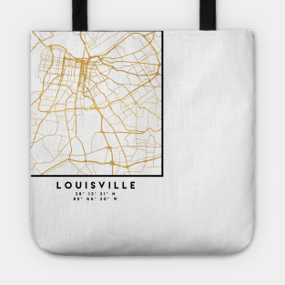 LOUISVILLE KENTUCKY CITY STREET MAP ART Tote