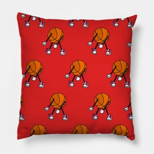 Cool basketball motif in red for basketball game Pillow