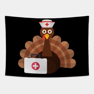 Nurse Turkey TShirt Thanksgiving Shirt For Nurses Tapestry