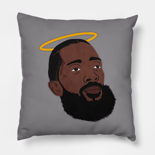 Nipsey Hussle Pillow by Riki Prosper