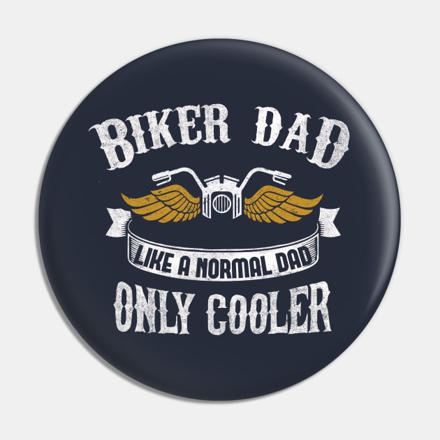 Biker Dad Like a Normal Dad Only Cooler Gold Wings Bike Pin by EPDROCKS