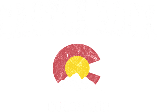 Castle Rock Colorado CO Vintage Athletic Mountains Kids T-Shirt by TGKelly