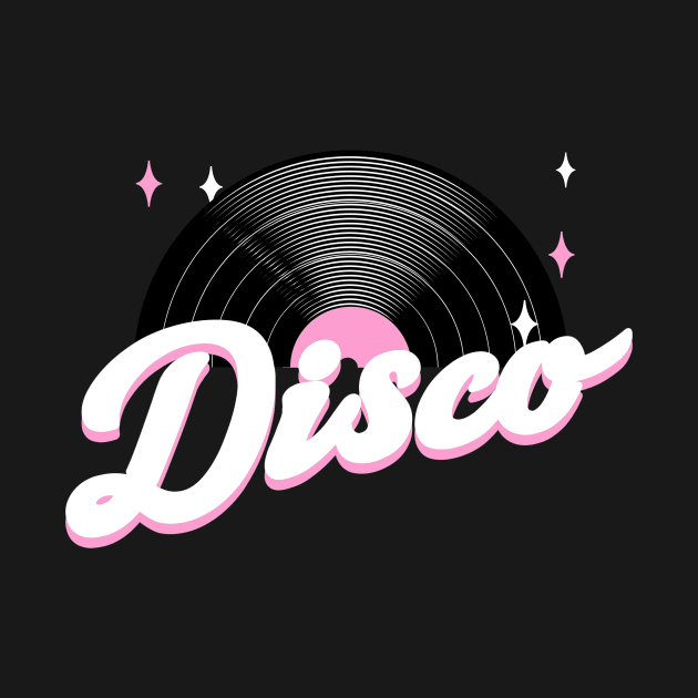 DISCO  - Vintage Vinyl (pink) by DISCOTHREADZ 