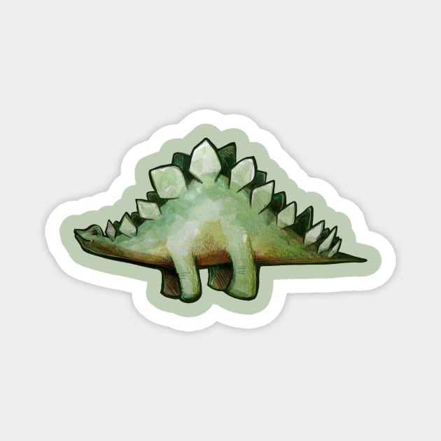 Stegosaurus Magnet by bubbsnugg