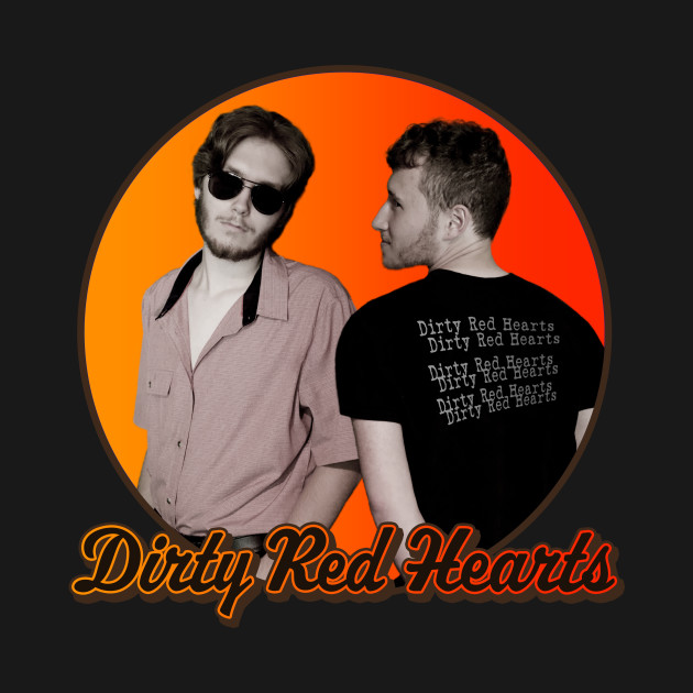 Disover Retro Dirty Red Hearts - Band Merchandise - T-Shirt