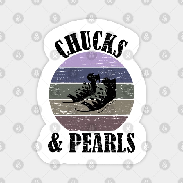 Chucks and Pearls Vintage Magnet by Mathew Graphic