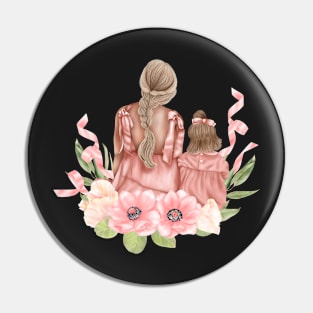 mother and daughter Pin