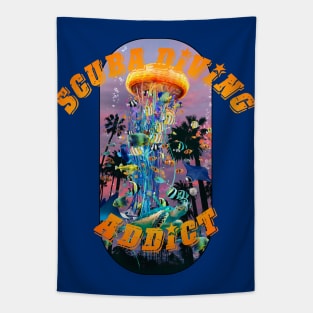 Scuba Diving Addict Tapestry