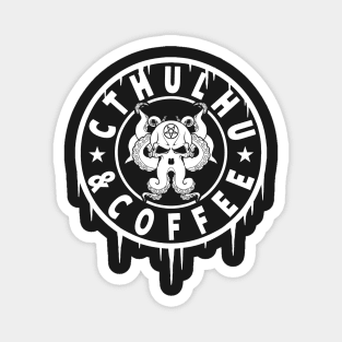 CTHULHU AND LOVECRAFT - CTHULHU AND COFFEE Magnet