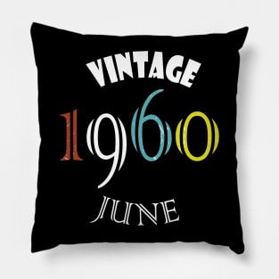 1960 - Vintage june Birthday Pillow