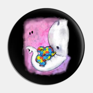 Autism Awareness Elephant Pin