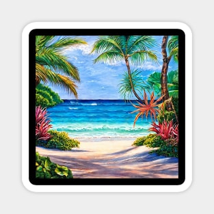 Summer Tropical Ocean Landscape Magnet