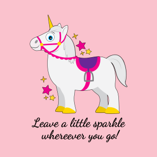 Unicorn: Leave a little sparkle wherever you go! T-Shirt