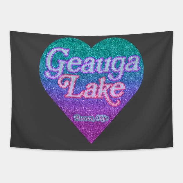 Geauga Lake Amusement Park Aurora Ohio heart Tapestry by carcinojen