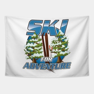 Ski for adventure travel logo Tapestry