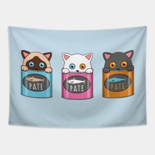 Kawaii Cat Pate Tapestry