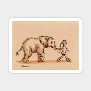 Best Friends: Elephant Watercolor Painting #21 Magnet