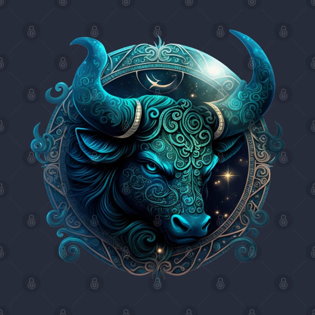 Taurus The Bull Zodiac Sign Design by Sarahmw