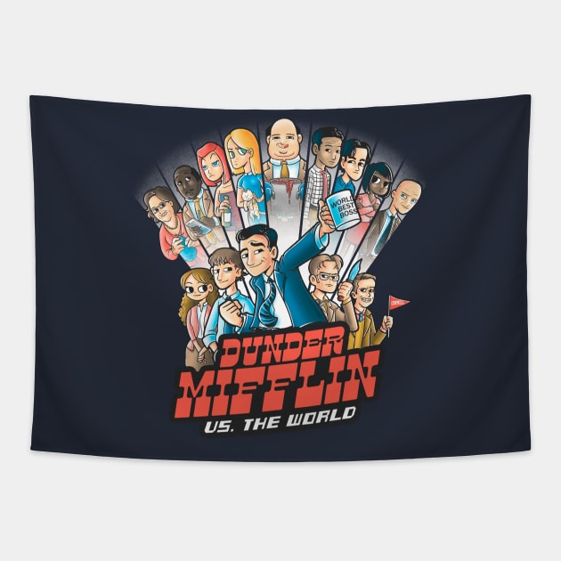 Dunder Mifflin vs the world Tapestry by Cromanart