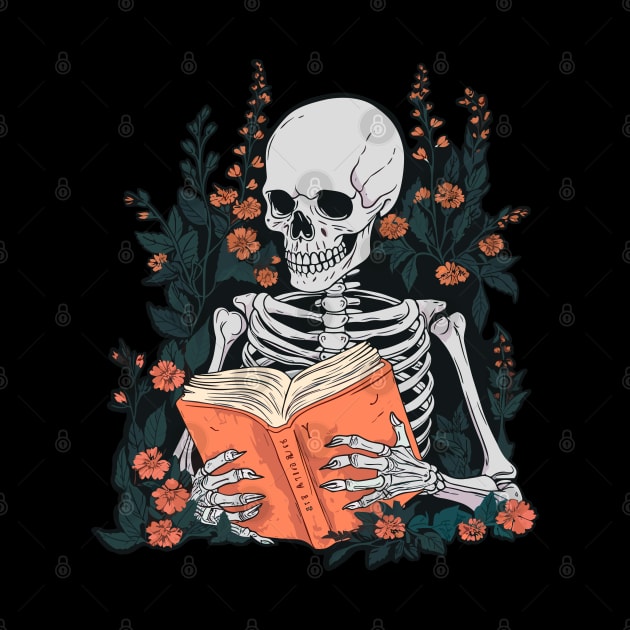 Book Aesthetic Skeleton, Reading til death. by ForAnyoneWhoCares