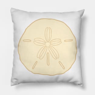 Sand Dollar Beach Illustration Pillow