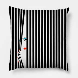 Behind the curtain Pillow