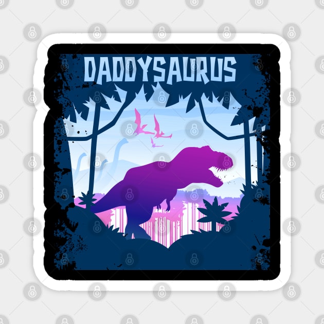 Daddysaurs T-Rex Daddy Saurus Matching Dinosaur Magnet by PinkyTree