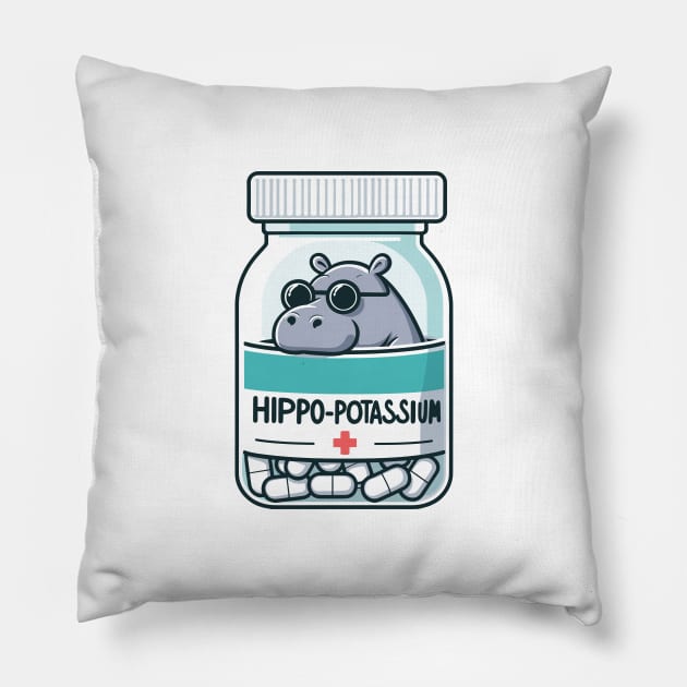 Hippopotasium Pillow by katzura