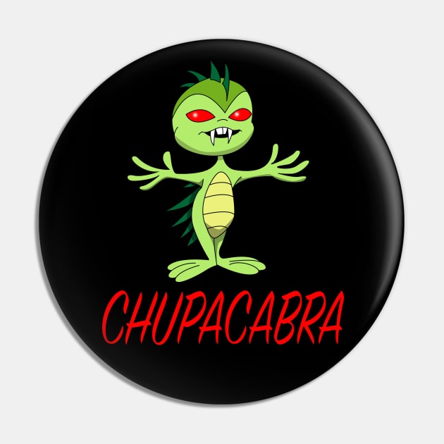 Chupacabra Pin by Wickedcartoons
