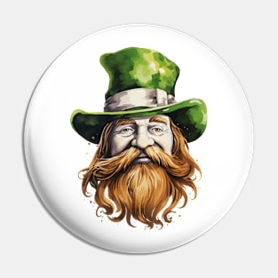 Watercolor Leprechaun Pin