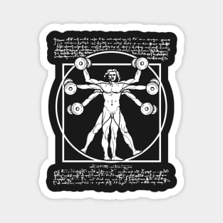 VITRUVIAN MAN BODYBUILDER, LEONARDO DA VINCI PARODY, Magnet