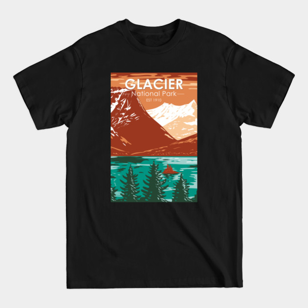 Discover Glacier National Park Montana Vintage - Glacier National Park - T-Shirt